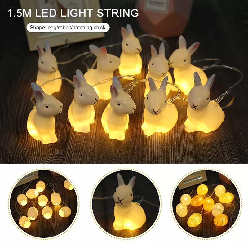 Egg Chick Garland Light Chain LED String φωτιστικό Νεράιδα Κήπος Γάμος Χριστουγεννιάτικο Παιδικό Υπνοδωμάτιο Σαλόνι Πασχαλινό πάρτι Διακοσμήσεις