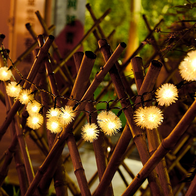 Ηλιακό LED String Fairy Lights Dandelion Αδιάβροχο Γούνινο Φωτιστικό Χιονόμπαλας 5M 7M Για Χριστουγεννιάτικο Γαμήλιο Πάρτυ Κήπος Διακόσμηση εξωτερικού χώρου