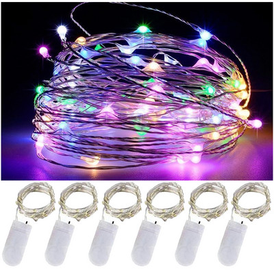 6 db LED-es rézdrót fényfüzér mini ünnepi fényfüzér karácsonyi tündérfüzér születésnapi parti esküvői lakberendezéshez