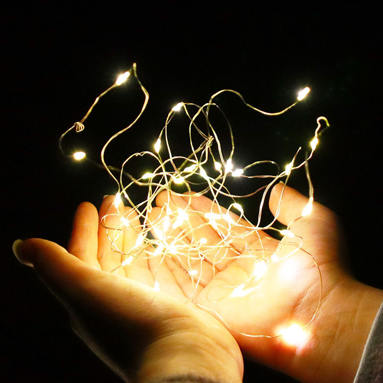 6 db LED-es rézdrót fényfüzér mini ünnepi fényfüzér karácsonyi tündérfüzér születésnapi parti esküvői lakberendezéshez