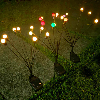 Ηλιακά Φώτα Χλοοτάπητα LED Διακόσμηση Εξωτερικού Κήπου Αδιάβροχο Φωτιστικό τοπίου 6/8 Head Solar Firework Firefly Φώτα κήπου εξωτερικού χώρου