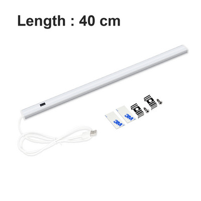 Īpaši plāns kustības sensora gaisma usb uzlādējams korpusa gaismas diode 30cm 40cm roku slaucīšana virtuves skapis iekštelpu nakts gaisma
