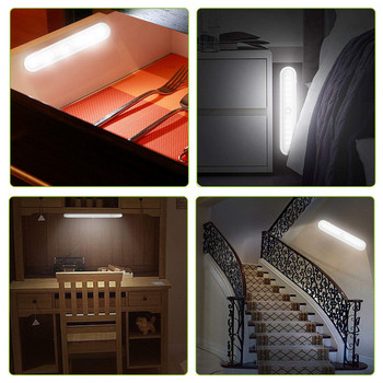 ΝΕΟ Ασύρματο φως κάτω από το ντουλάπι PIR Αισθητήρας κίνησης Φως νύχτας 20 LED Ντουλάπα Ντουλάπα Αισθητήρας κουζίνας Λάμπα νύχτας Λειτουργεί με μπαταρία