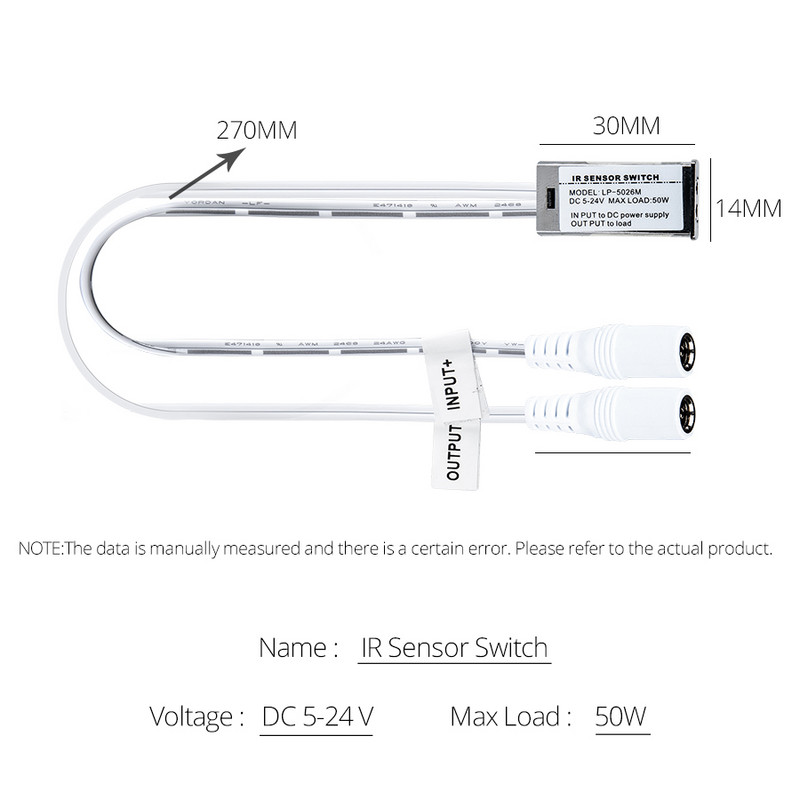 Intelligens szekrény alatti Éjszakai lámpa Konyhai lámpa mozgásérzékelővel, ajtóvezérlő LED-es fénycsík 12V hálószoba gardrób szekrény világítás