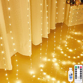 3M USB LED Κουρτίνες Festoon Led Fairy Light Γιρλάντες Χριστουγεννιάτικα Φωτάκια Διακόσμηση γάμου Φωτάκια χορδών Πρωτοχρονιάτικη γιρλάντα