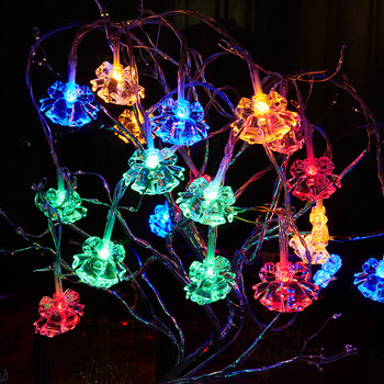 Led струнни светлини 3/1.5M Bowknot Garland Fairy String Lights Работи с батерии за спалня Коледно парти Сватбена украса