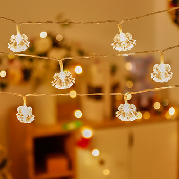 Led струнни светлини 3/1.5M Bowknot Garland Fairy String Lights Работи с батерии за спалня Коледно парти Сватбена украса