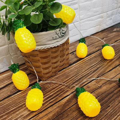 Luminițe drăguțe, colorate, în formă de fructe, struguri, căpșuni, pepene verde, șiruri de lumini LED cu baterii, decorațiuni pentru petrecerea de aniversare