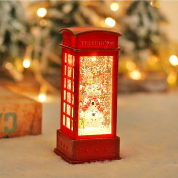 Δημιουργικό Χριστουγεννιάτικο Τηλεφωνικό Θάλαμο 5 ιντσών Λάμπες Άγιου Βασίλη Διακόσμηση σπιτιού Εορταστικό φως νύχτας Προμήθειες για πάρτι Διακόσμηση υπνοδωματίου