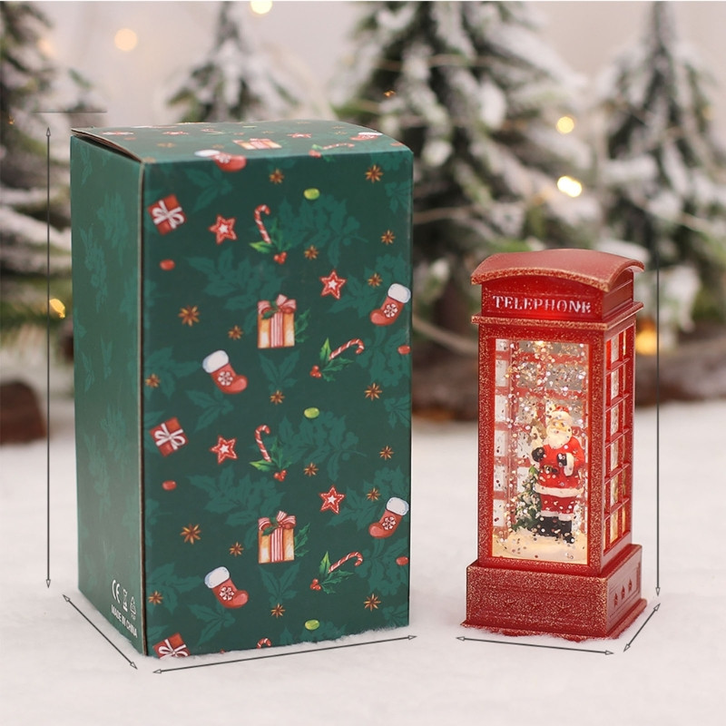 5 colių kūrybinga kalėdinė telefono būdelė Kalėdų Senelio lempos Namų dekoravimas Šventinės nakties šviesos vakarėlio reikmenys Miegamojo dekoras