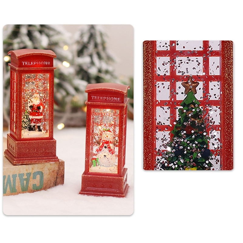 5 colių kūrybinga kalėdinė telefono būdelė Kalėdų Senelio lempos Namų dekoravimas Šventinės nakties šviesos vakarėlio reikmenys Miegamojo dekoras