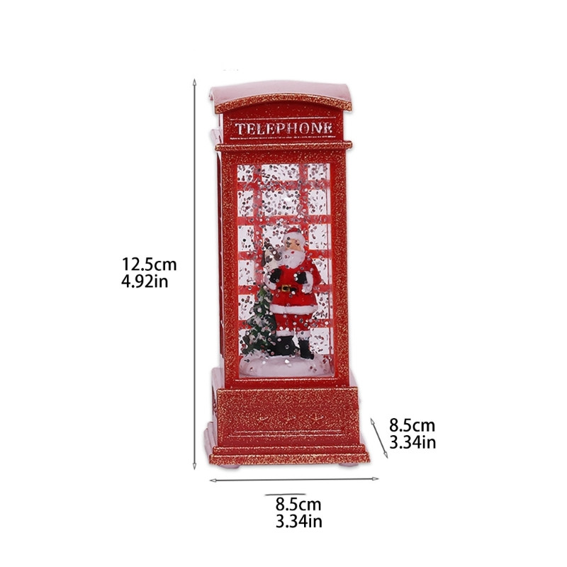 5 colių kūrybinga kalėdinė telefono būdelė Kalėdų Senelio lempos Namų dekoravimas Šventinės nakties šviesos vakarėlio reikmenys Miegamojo dekoras