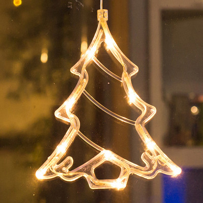 Kalėdų puošmena Šviesos diodų pasakų styginių užuolaidų šviesa Kalėdų eglutė Elnio žvaigždė girlianda Apšvietimo langas Baterija maitinama dekoro lempa