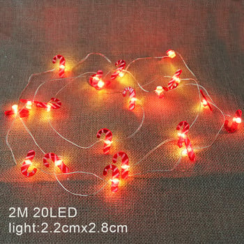 Χριστουγεννιάτικα Φωτάκια LED String Santa Claus Snowflakes Snowman Xmas Tree Fairy Lights Garland Χριστουγεννιάτικα στολίδια για το σπίτι Navidad