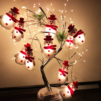 Χριστουγεννιάτικα Φωτάκια LED String Santa Claus Snowflakes Snowman Xmas Tree Fairy Lights Garland Χριστουγεννιάτικα στολίδια για το σπίτι Navidad