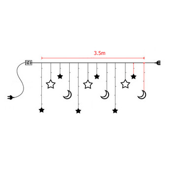 LED Κουρτίνα Γιρλάντα String Lights Νεράιδα Χριστουγεννιάτικη διακόσμηση εορταστικής βιτρίνας γάμου