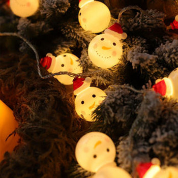1.5M/3M/4.5M Коледна декорация за дома Led Снежен човек Дядо Коледа Светлини Стринг Аранжировка за празнична парти сцена