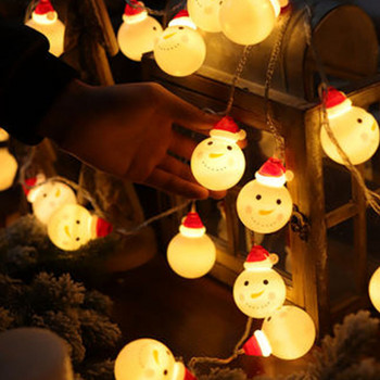 1,5M/3M/4,5M Χριστουγεννιάτικη Διακόσμηση Σπιτιού Led Χιονάνθρωπος Φώτα Άγιου Βασίλη String Διακανονισμός σκηνής γιορτινό πάρτι