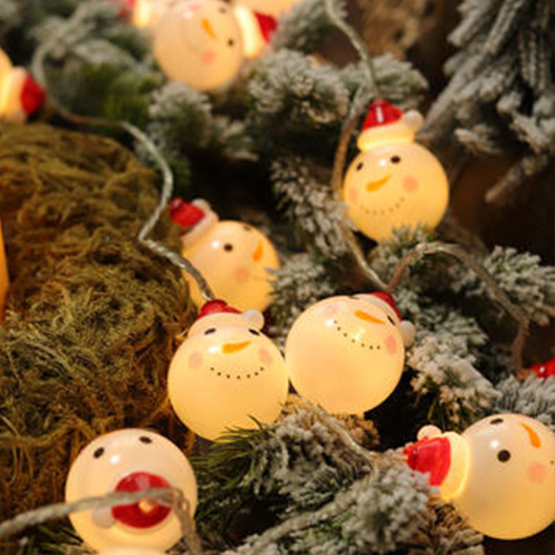 1,5M/3M/4,5M karácsonyi lakberendezés Led hóember Mikulás fényfüzér Ünnepi parti jelenet elrendezés