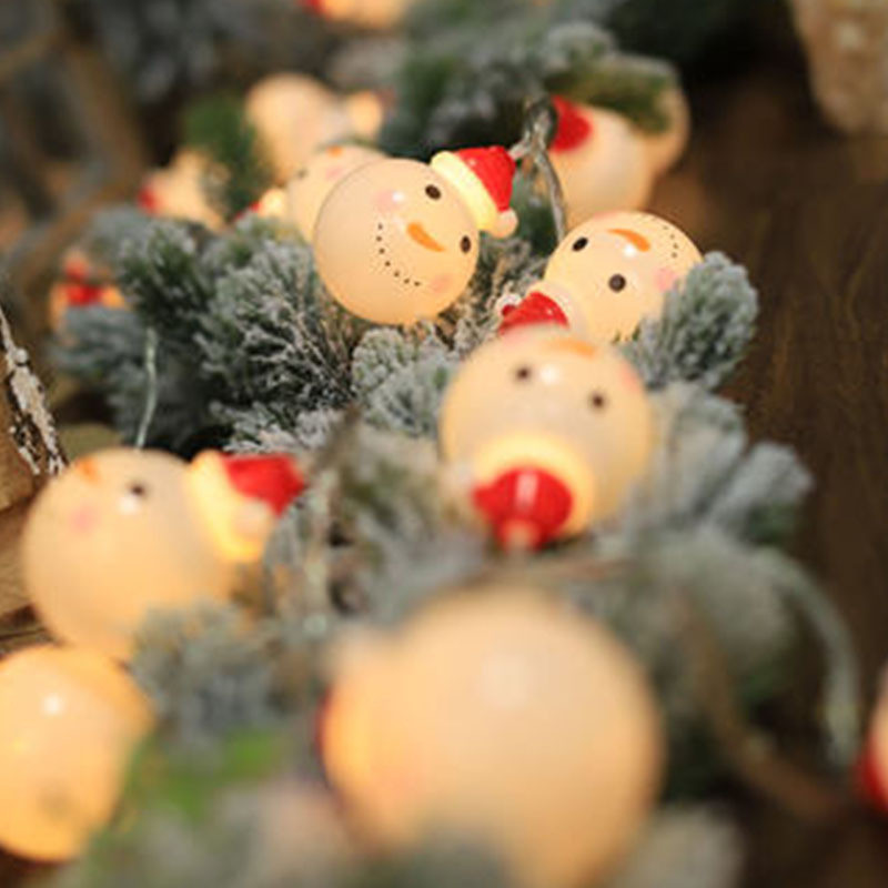 1,5M/3M/4,5M karácsonyi lakberendezés Led hóember Mikulás fényfüzér Ünnepi parti jelenet elrendezés