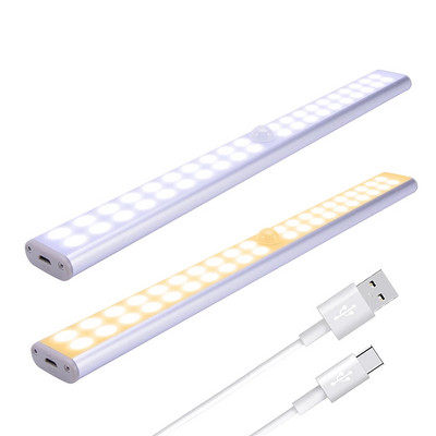 6 10 24 40 60 LED zem skapja Gaismas Magentiskais skapja apgaismojums USB uzlādējams drēbju skapis nakts lampa virtuves kāpnes sienas gaisma