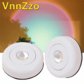 Φωτιστικά ντουλαπιού LED αφής με μπαταρία που κολλάνε στον τοίχο Λάμπα ηλιοβασιλέματος για διακόσμηση ντουλάπας κρεβατοκάμαρας κουζίνας Νυχτερινό φως