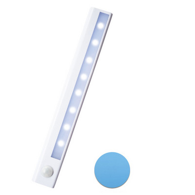 Φωτιστικό ντουλάπας LED PIR Αισθητήρας κίνησης κάτω από φώτα ντουλαπιού Λειτουργεί με μπαταρία για ντουλάπα υπνοδωματίου Ντουλάπα σκάλες Φωτιστικό τοίχου