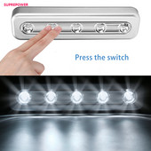 5LEDAAA patareitoitel puutetundlik valgusti garderoob esik, hele pikk riba kleebis seinavalgusti kleebis magamistoa lasteaia öövalgusti