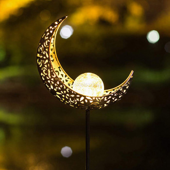 Εξωτερικό σεληνιακό φως κήπου LED Solar Powered Moon Flame Lamp Αδιάβροχα φώτα εξωτερικού χώρου