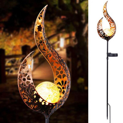 Vanjska lunarna vrtna svjetiljka LED solarna svjetiljka s mjesečevim plamenom Vodootporna vanjska svjetla