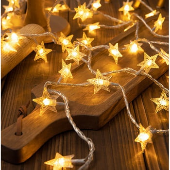 10m Λειτουργία μπαταρίας Star String Lights LED Fairy Light Χριστουγεννιάτικο πάρτι Γαμήλιο σπίτι Διακόσμηση εξωτερικού χώρου Αίθριος Λαμπτήρες Twinkle