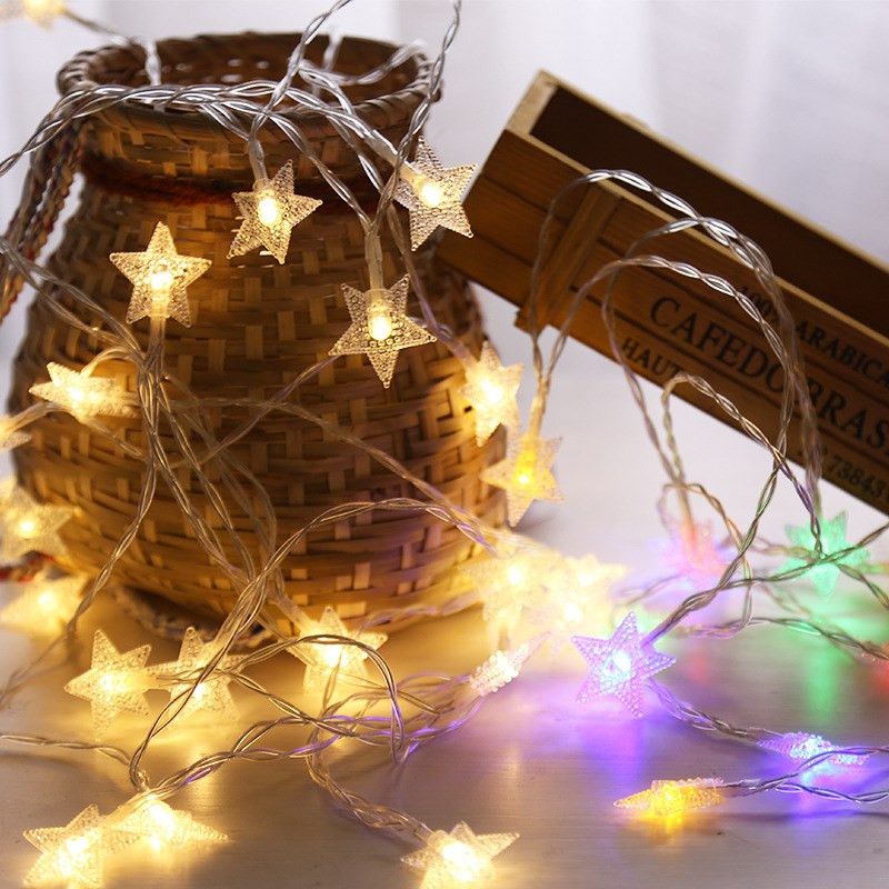 6M žvaigždės LED stygos lemputės baterijos USB šventinis apšvietimas lauko sodo Kalėdų vestuvių dekoravimas girlianda pasakos šviesos styga