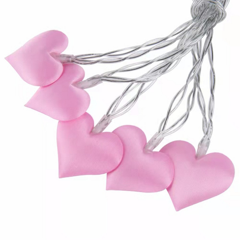 1M/3M Led pamuk Love Heart Wedding String Fairy Light Pink Girl String Light Indoor Wedding Party Girlland Decor Day Valentines.