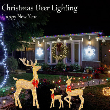 Χριστουγεννιάτικα φωτιστικά ελαφιού LED με ελαφρύ κορδόνι Φωτεινό στολίδι από τάρανδο Εξαιρετικό δώρο γιορτών Χειροτεχνία Πρωτοχρονιάτικα διακοσμητικά