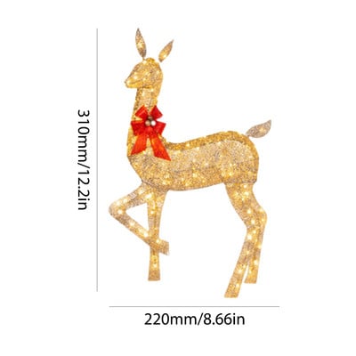 LED Kalėdų elnių šviestuvai su šviesos stygomis šviečiančiais šiaurės elnių ornamentais Išskirtinės šventinės dovanos meniniai amatai Naujųjų metų papuošimai