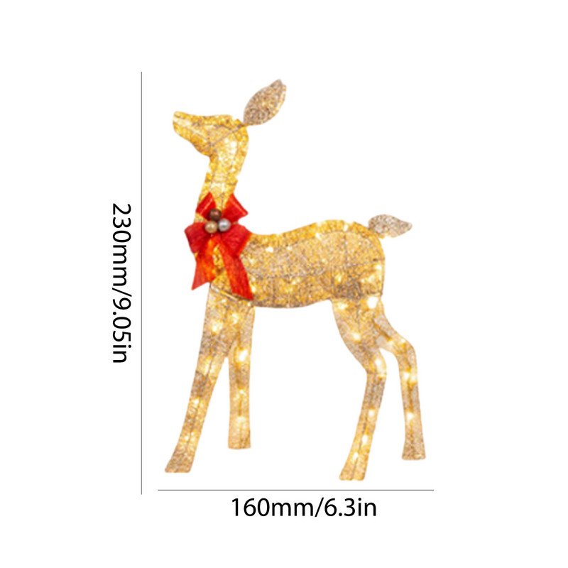 LED Kalėdų elnių šviestuvai su šviesos stygomis šviečiančiais šiaurės elnių ornamentais Išskirtinės šventinės dovanos meniniai amatai Naujųjų metų papuošimai