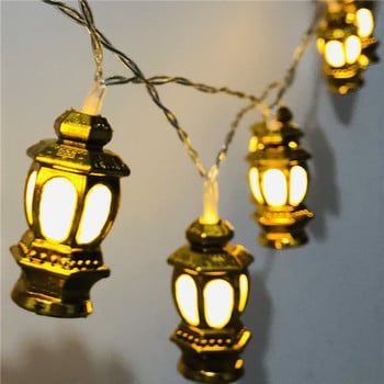 1,65m 10leds Moon Star String Lights Garland Διακοσμήσεις Ραμαζάνι Φωτάκια Eid Mubarak Διακοσμητικό για Δωμάτιο σπιτιού Led Διακόσμηση κουρτίνας