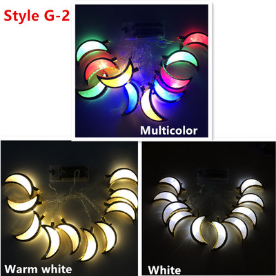 1,65 m 10 leds Hold Csillag Fényfüzér Ramadan Dekorációk Fények Eid Mubarak Dekoratív Led Függöny dekor otthonhoz