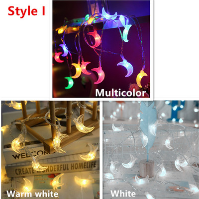 1,65 m 10 leds Hold Csillag Fényfüzér Ramadan Dekorációk Fények Eid Mubarak Dekoratív Led Függöny dekor otthonhoz