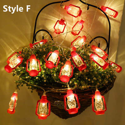 1,65 m 10 leds Hold Csillag Fényfüzér Ramadan Dekorációk Fények Eid Mubarak Dekoratív Led Függöny dekor otthonhoz