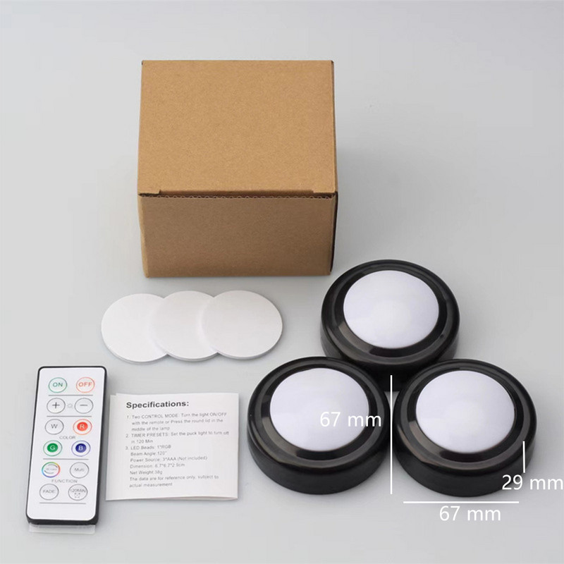 LED spintos spintelė naktinė lempa, veikianti su baterijomis 1W spinta po spintele, šviestuvai Nuotolinio valdymo pultas, reguliuojamas namų miegamojo virtuvėje