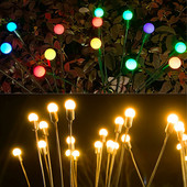 2 ΤΕΜ Ηλιακό φως LED Διακόσμηση κήπου εξωτερικού χώρου Φώτα τοπίου Πυροτέχνημα Firefly Φωτάκια κήπου Διακόσμηση κήπου γκαζόν Ηλιακό φως