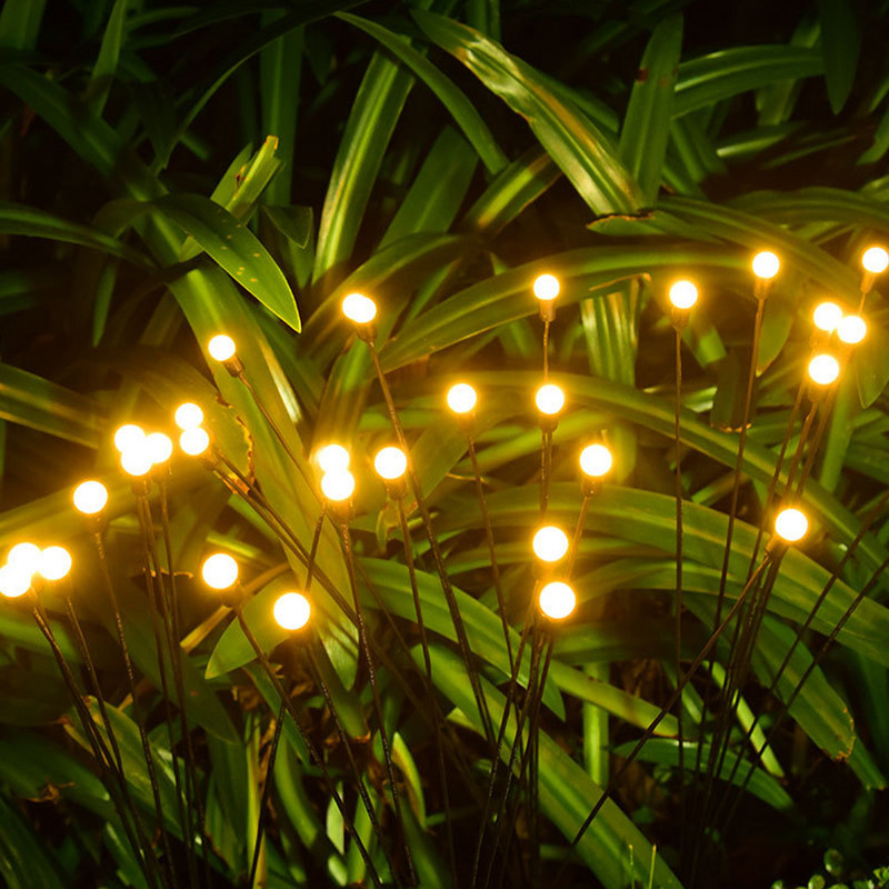 2 ΤΕΜ Ηλιακό φως LED Διακόσμηση κήπου εξωτερικού χώρου Φώτα τοπίου Πυροτέχνημα Firefly Φωτάκια κήπου Διακόσμηση κήπου γκαζόν Ηλιακό φως