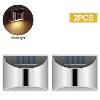 2db LED LED napelemes kültéri fali lámpa kerti világítás kültéri folyosó lépcsőház erkély dekoratív világítás