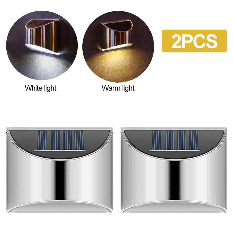 2db LED LED napelemes kültéri fali lámpa kerti világítás kültéri folyosó lépcsőház erkély dekoratív világítás