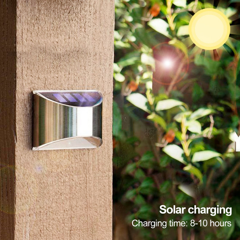 2db LED LED napelemes kültéri fali lámpa kerti világítás kültéri folyosó lépcsőház erkély dekoratív világítás