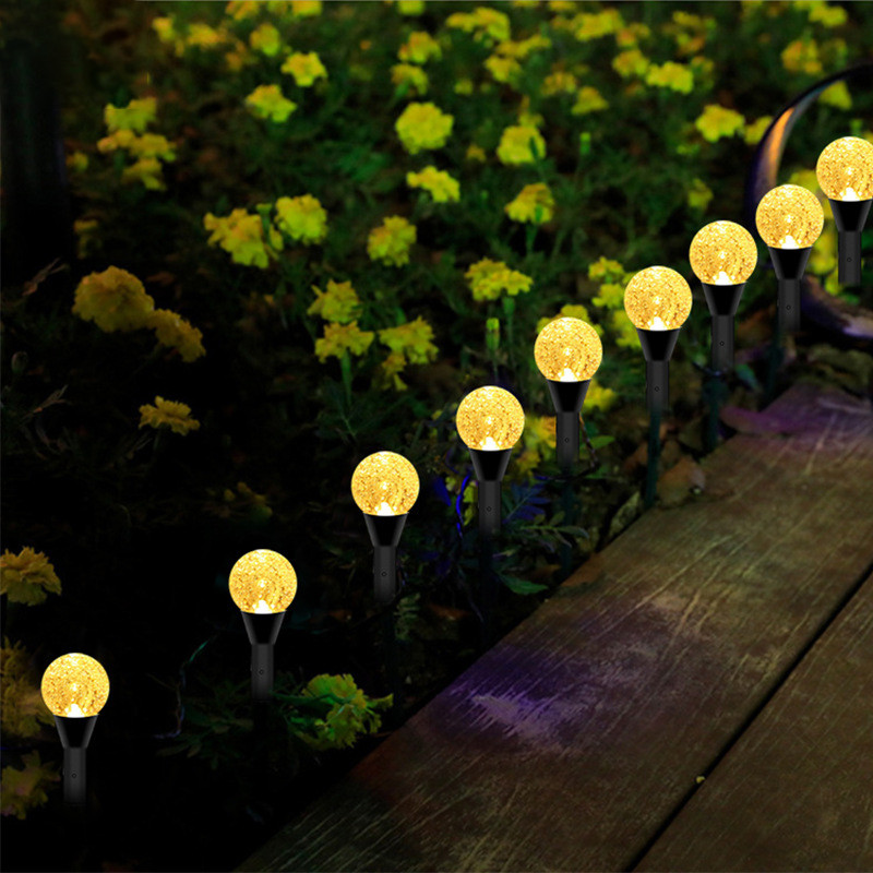 Lauko saulės burbuliukų vejos lempos stygų rinkinys kraštovaizdžio dekoravimas IP55 vandeniui atsparūs šviesos diodai, maitinami saulės energija, sodo kiemo šviestuvai