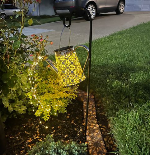 Saules LED stīgu gaismas burvīgs lejkanna gaismas ūdensnecaurlaidīgs dārza dekors pagalma retro lampa āra galds iekšpagalms zāliena pagalms