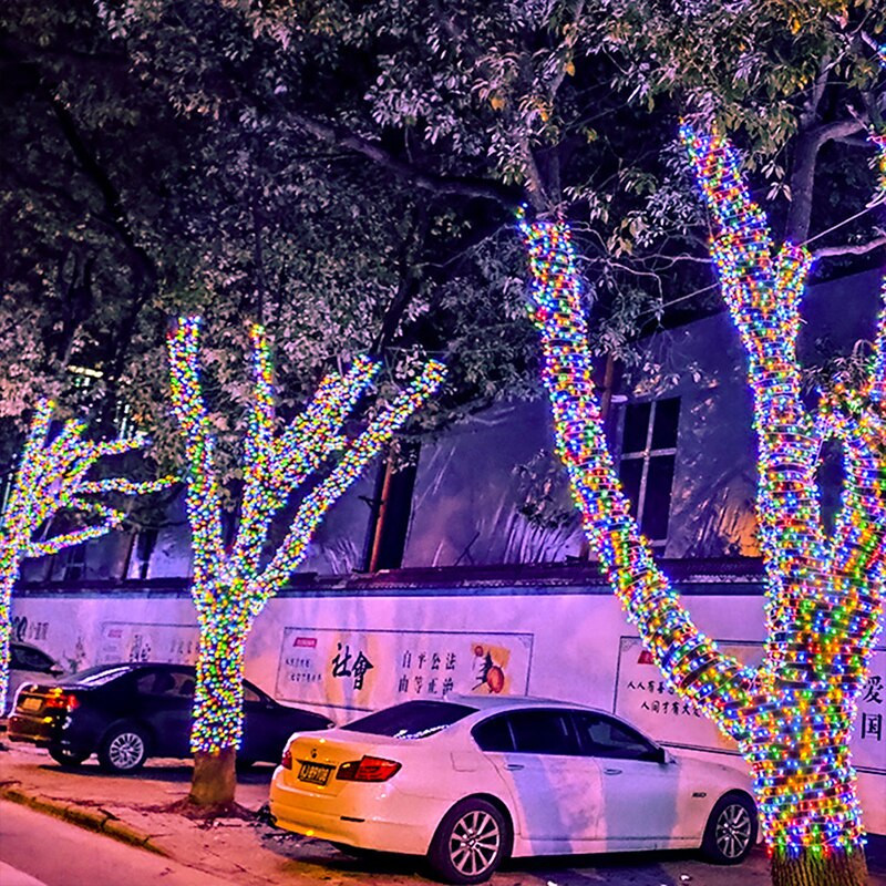 Led saulės šviesos styginiai 7m 50 šviestuvai 8 raštai saulės fėjų styginiai šviestuvai vandeniui atsparūs sodo vestuvių vakarėlio dekoravimas