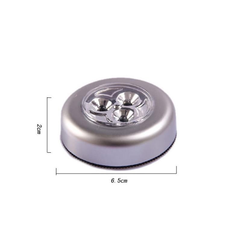 3 buc/set de lumini de sub dulap Mini lumină rotundă cu LED-uri de noapte Lumină de dulap alimentată cu baterii pentru dulap de bucătărie Lumină caldă/albă